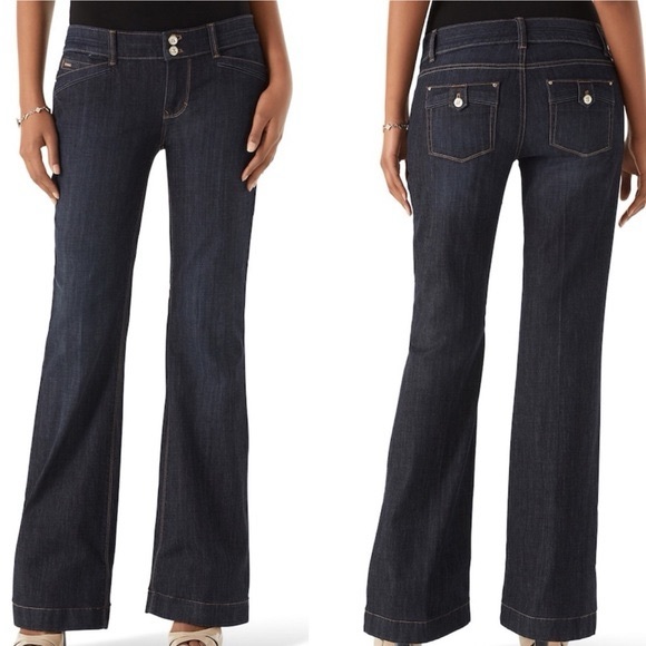 White House Black Market Comfy Trouser Jeans Blanc - Picture 5 of 14